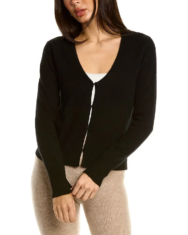 Women's Patterned SweatersMagaschoni V-Neck Cropped Cashmere Cardigan