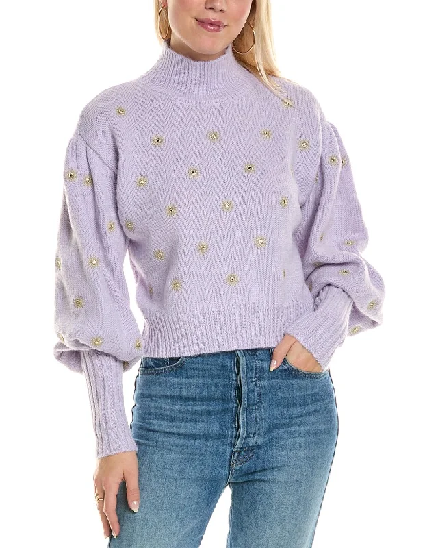 Women's Georgian Wool SweatersFARM Rio Mirror Embroidery Mohair & Wool-Blend Sweater