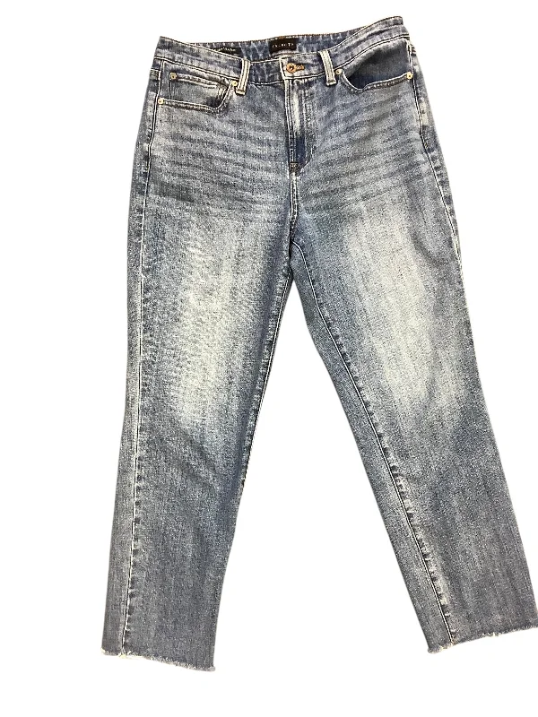 Women's Jodhpurs with Shirt CollarJeans Skinny By Talbots In Blue, Size: 8