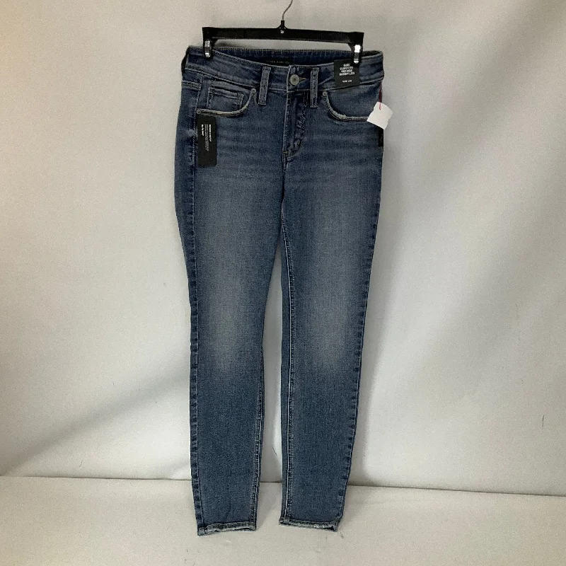 Women's Jodhpurs with Full LengthJeans Skinny By Silver In Blue Denim, Size: 2