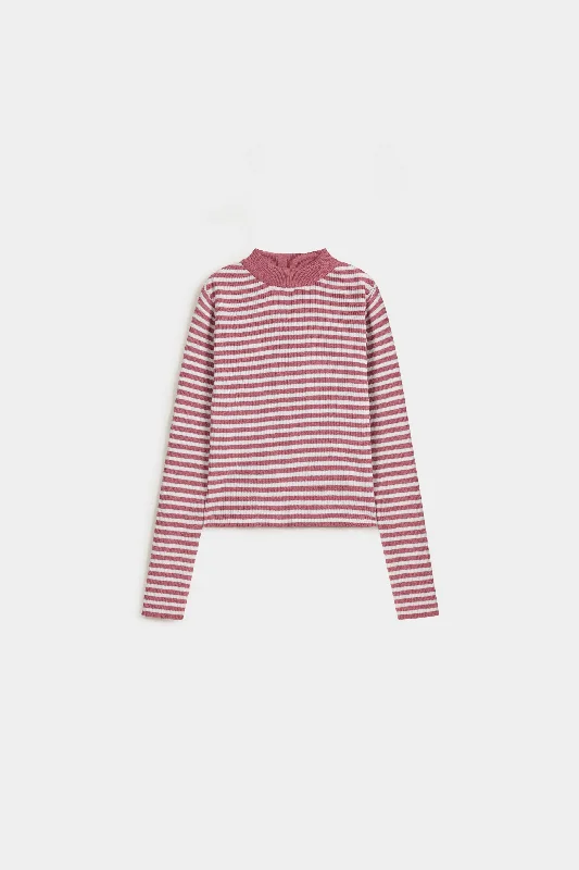 Women's Shawl Collar SweatersStriped Super Cropped Sweater