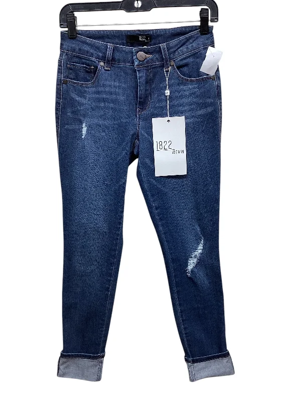 Women's Jodhpurs with High CollarJeans Skinny By 1822 Denim In Blue Denim, Size: 4