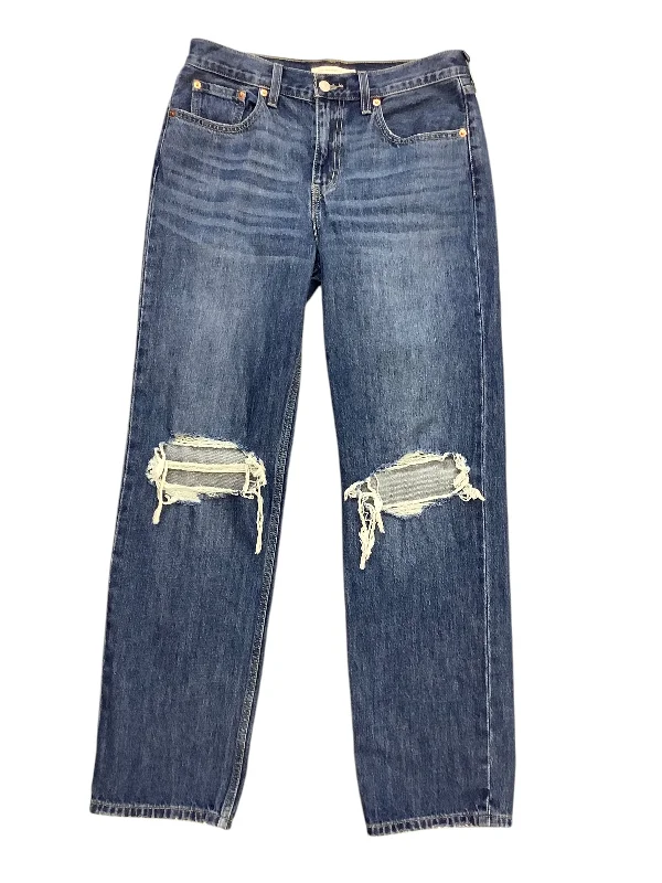 Women's Jodhpurs with Mandarin CollarJeans Straight By Levis In Blue, Size: 6