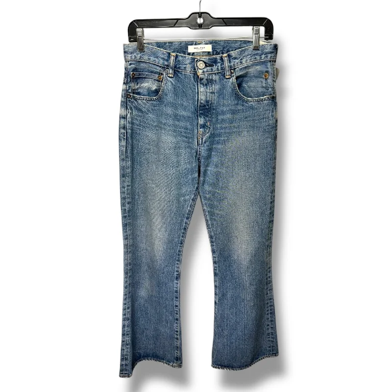 Women's Jodhpurs with Belt LoopsJeans Flared By moussy In Blue Denim, Size: 4