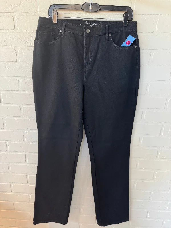 Women's Jodhpurs with ZipperJeans Straight By Gloria Vanderbilt In Black Denim, Size: 12