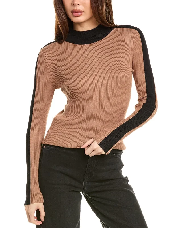 Women's Georgian Wool SweatersT Tahari Mock Neck Sweater