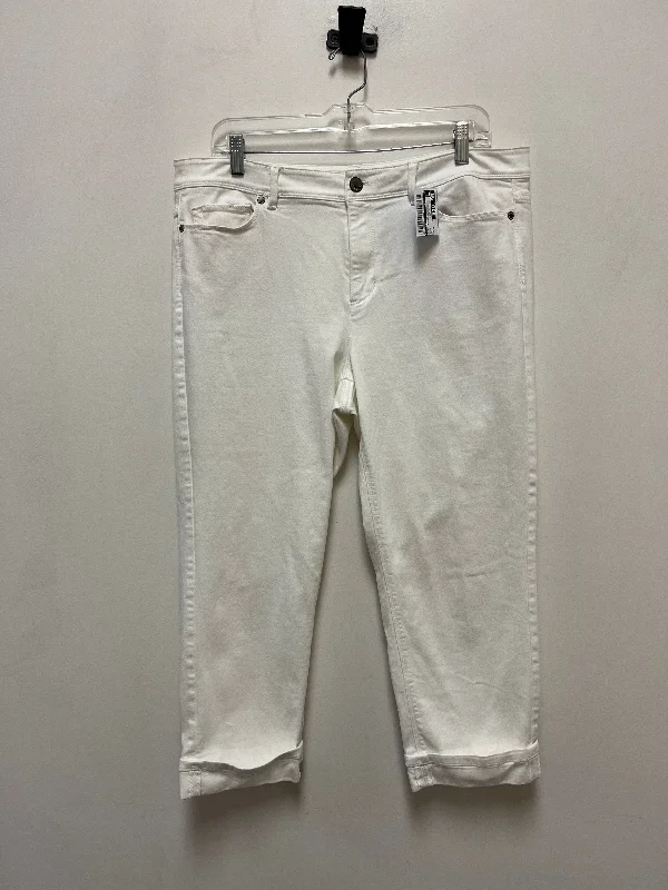 Women's Jodhpurs with Sweetheart CollarJeans Skinny By J. Jill In White, Size: 14