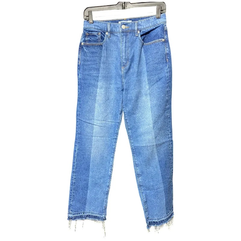 Women's Jodhpurs with Shawl CollarJeans Straight By Loft In Blue Denim, Size: 6