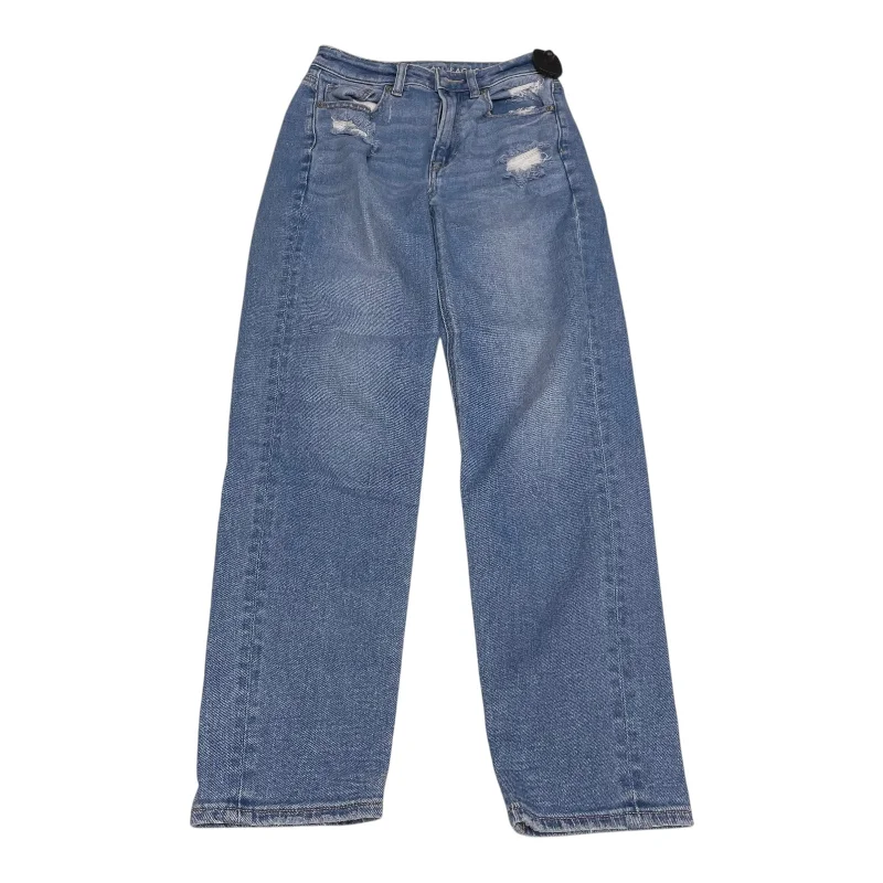 Women's Jodhpurs with Sweetheart CollarJeans Straight By American Eagle In Blue Denim, Size: 0