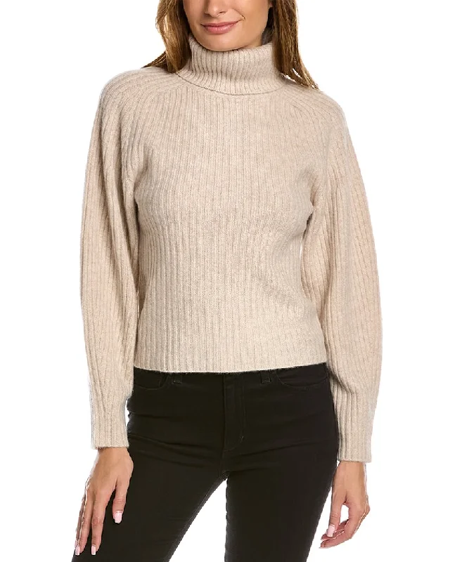 Women's Wide Collar SweatersVince Open Back Turtleneck Cashmere Sweater