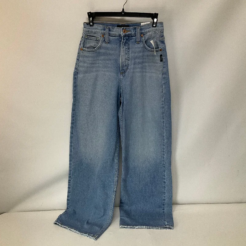 Women's Jodhpurs with Mandarin CollarJeans Wide Leg By Silver In Blue Denim, Size: 2