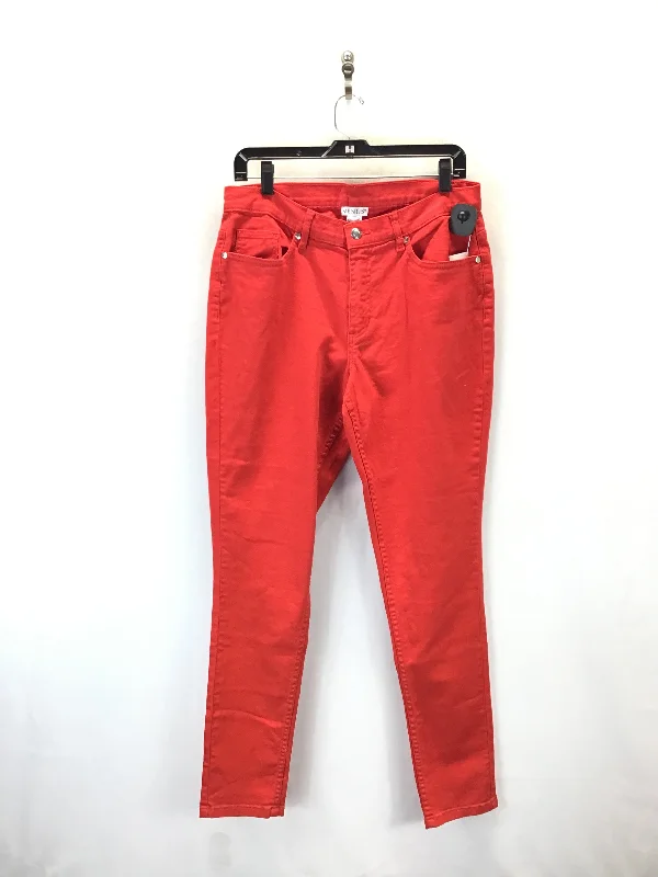 Women's Jodhpurs with V-Shaped CollarJeans Skinny By Venus In Red Denim, Size: 12