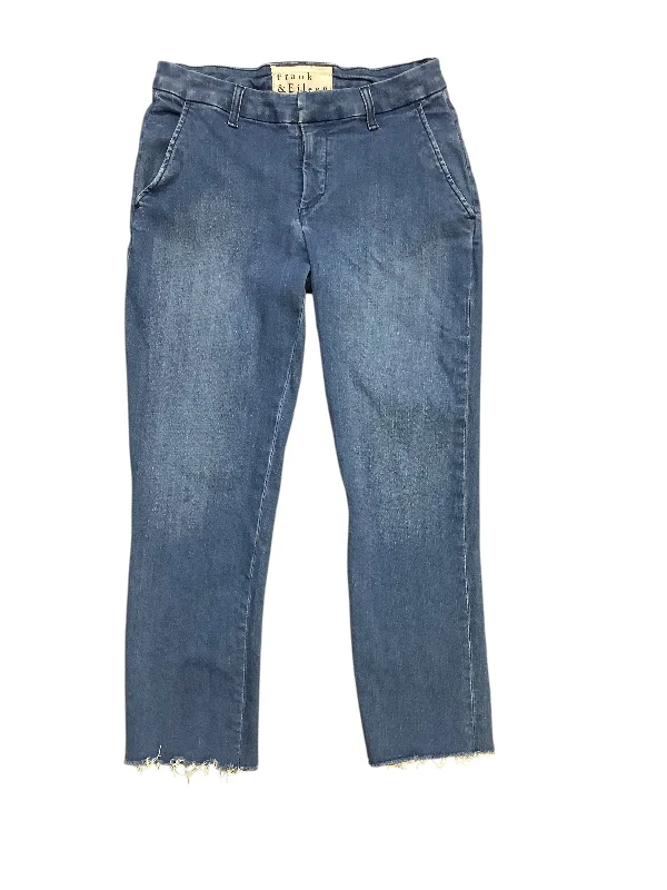 Women's Jodhpurs with Sweetheart CollarJeans Cropped By Frank And Eileen In Blue Denim, Size: 6