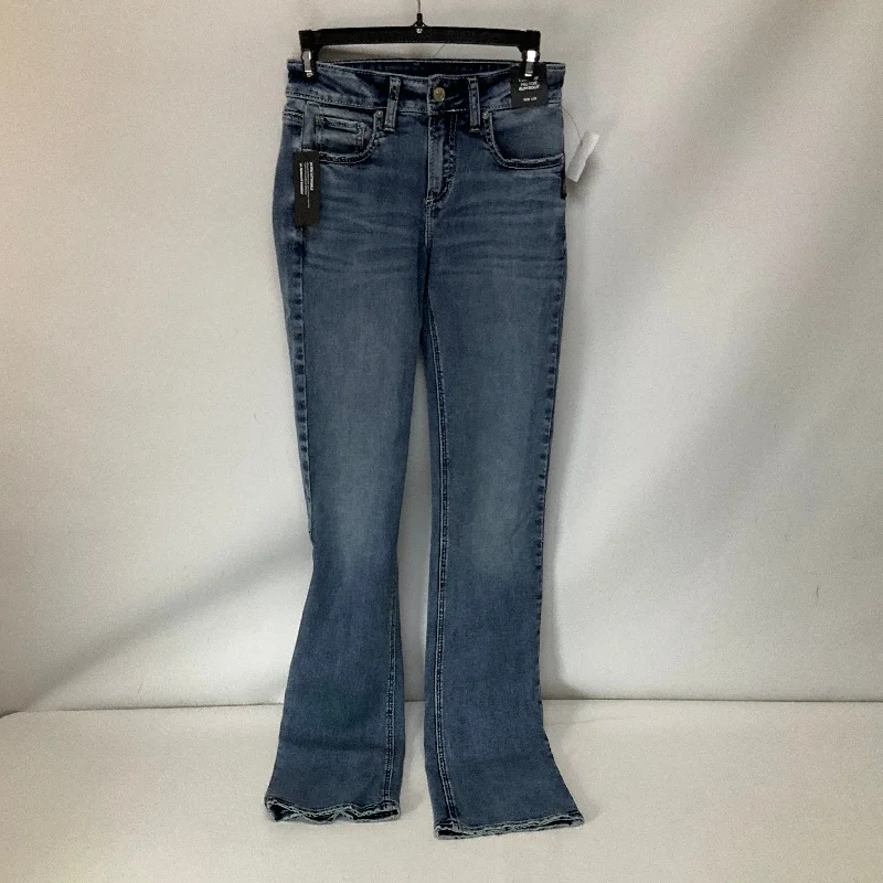 Women's Jodhpurs with High WaistJeans Boot Cut By Silver In Blue Denim, Size: 2