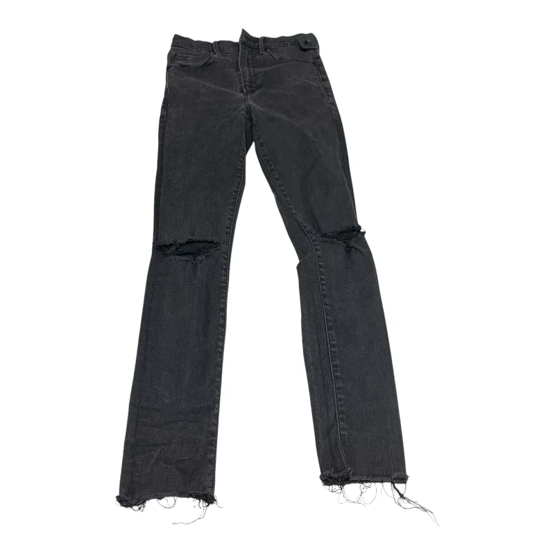 Women's Jodhpurs with Long LengthJeans Skinny By Abercrombie And Fitch In Black Denim, Size: 4