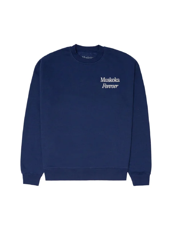 Women's Russian Wool SweatersMuskoka Forever Pickleball Crewneck Sweatshirt - Navy