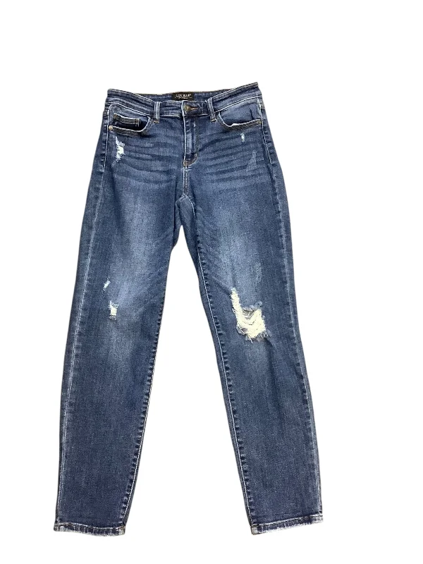 Women's Cropped PantsJeans Skinny By Judy Blue In Blue Denim, Size: 4