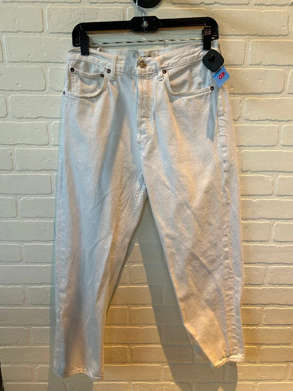  Women's High-Waisted PantsJeans Straight By Agolde In White Denim, Size: 6