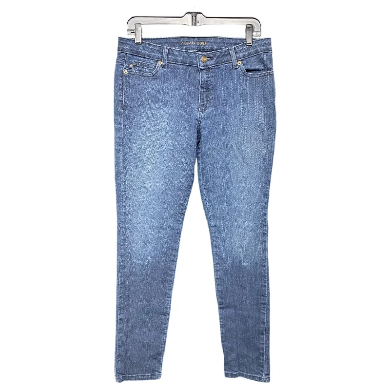 Women's Jodhpurs with Narrow CollarJeans Designer By Michael Kors In Blue Denim, Size: S