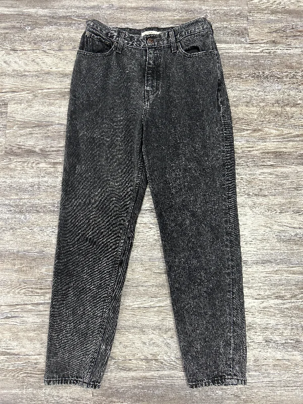 Women's Jodhpurs with V-Shaped CollarJeans Straight By Levis In Black Denim, Size: 8