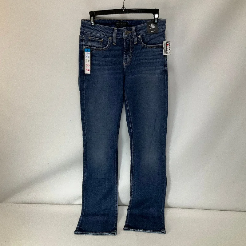 Women's Jodhpurs with Elastic WaistJeans Boot Cut By Silver In Blue Denim, Size: 2