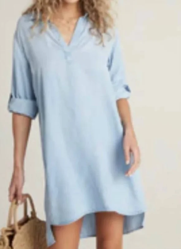 Women's Shift DressesA-Line Dress Shirt Dress In Sunbleach Wash