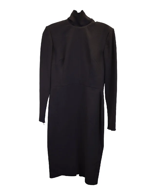 Women's Square Collar DressesAlex Perry Mock Neck Dress in Black Triacetate