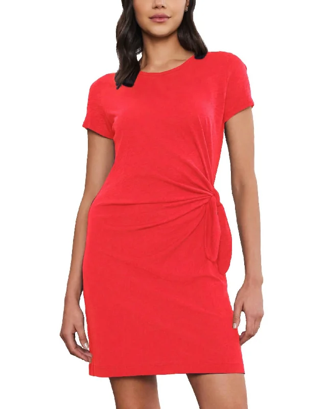 Women's Sweetheart-Neck DressesAlma Cotton Wrap Dress In Vixen