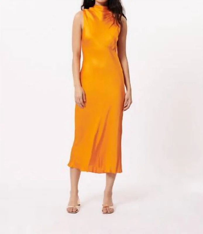 Women's V-Shaped Collar DressesArtemis Dress In Orange