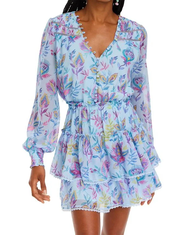 Women's Short-Sleeve DressesBrooke Dress In Blue Floral