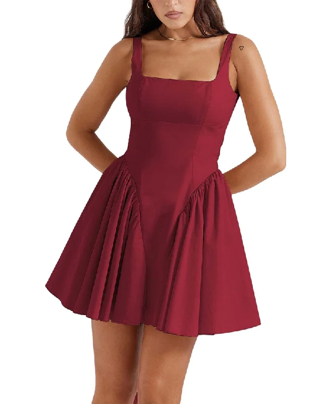 Women's U-Shaped Collar DressesDELI.S Dress