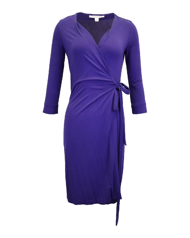 Women's Shirt Collar DressesDiane Von Furstenberg Wrap Dress in Indigo Cellulose Fiber