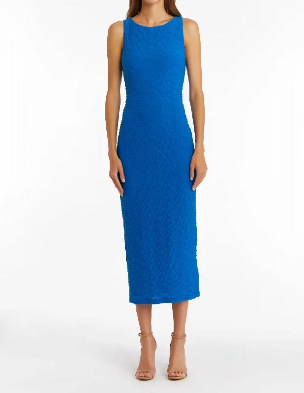 Women's Pleated DressesElle Dress In Cobalt