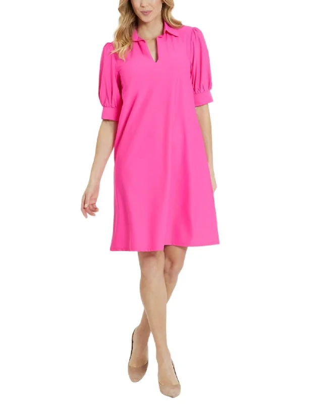 Women's V-Shaped-Neck DressesEmerson Dress In Spring Pink