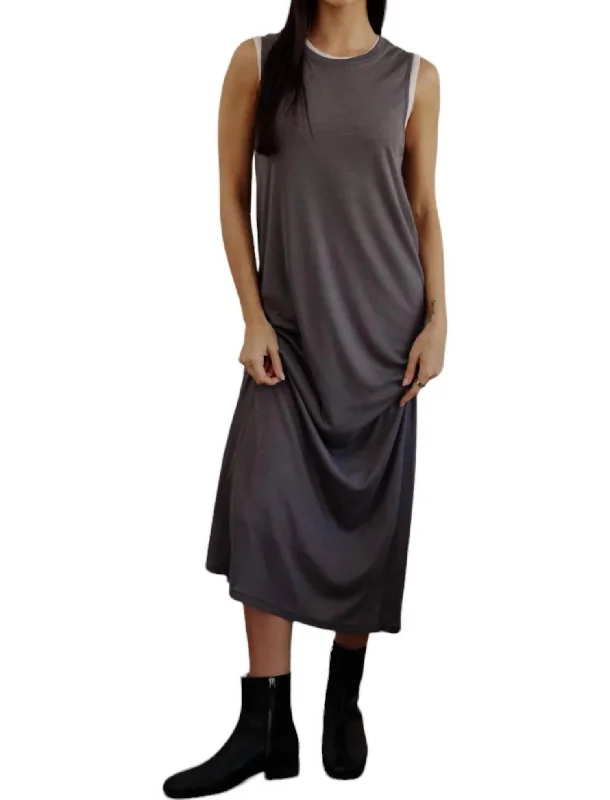 Women's Low Collar DressesEunice Dress In Charcoal