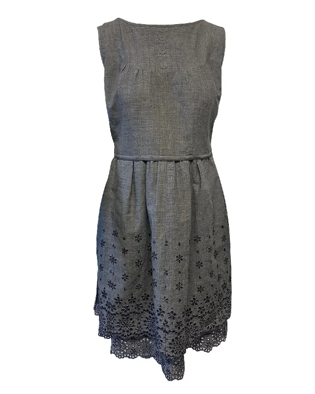 Women's Asymmetrical DressesMarc Jacobs Sleeveless Flower Dress in Grey Polyester