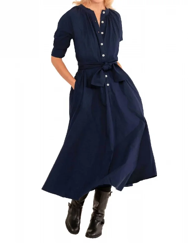 Women's Sweetheart-Neck DressesMartha Dress In Navy Blue