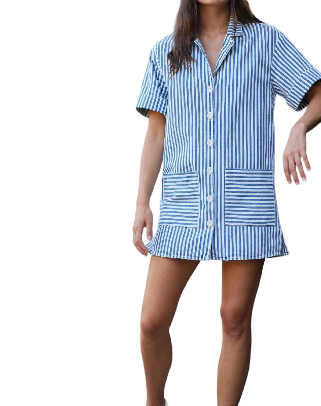 Women's Mini DressesOzel Shirt Dress In Denim Stripe