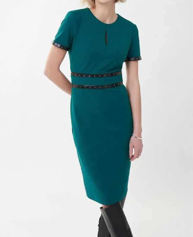 Women's Wide Collar DressesRainforest Dress In Green