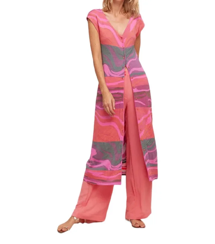 Women's High-Neck DressesRao Duster Dress In Pink