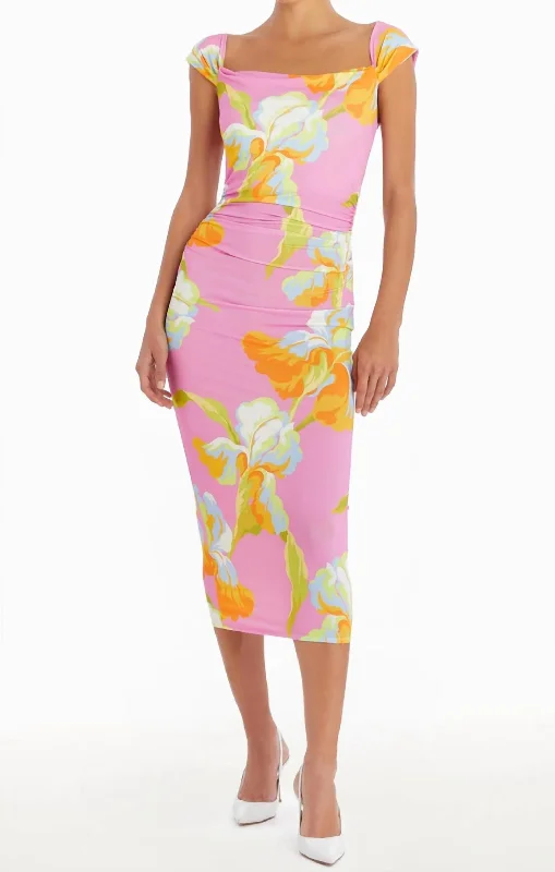 Women's Wide Collar DressesRebecca Dress In Calypso Print