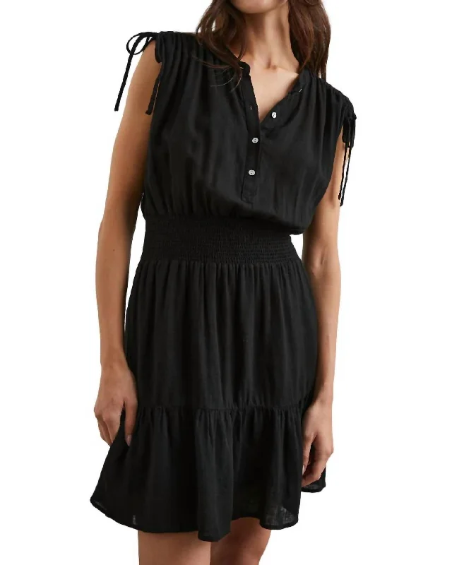 Women's Keyhole-Neck DressesSamina Dress In Black