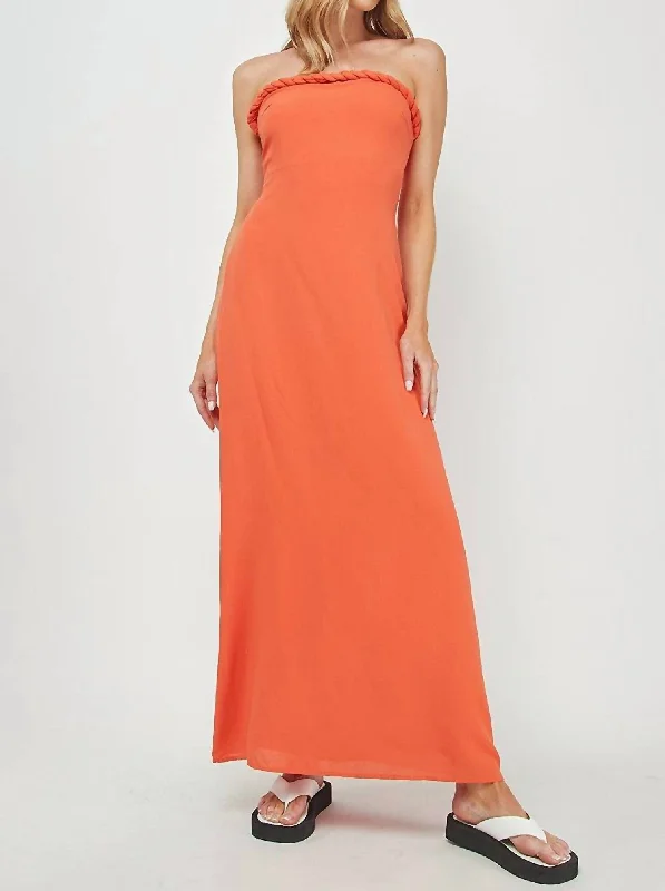 Women's Off-Shoulder DressesShores Braided Dress In Coral