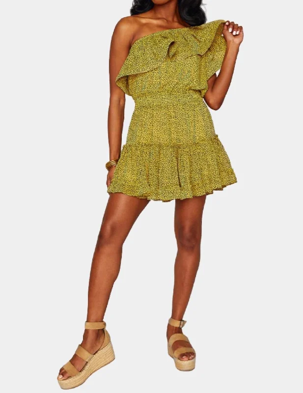 Women's Sweetheart Collar DressesSofia Cocktail Dress In Yellow