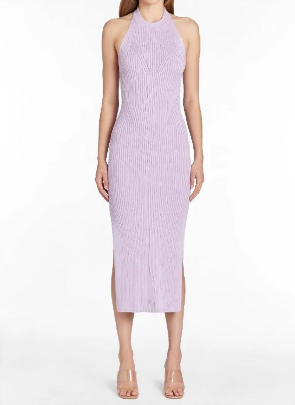 Women's Narrow Collar DressesTaos Knit Dress In Lavender