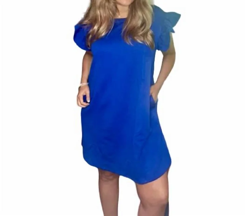 Women's Mandarin Collar DressesThe Sleek Dress In Blue