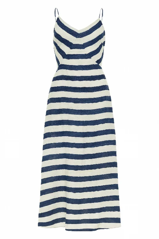 Women's Narrow Collar DressesYia Dress In Striped