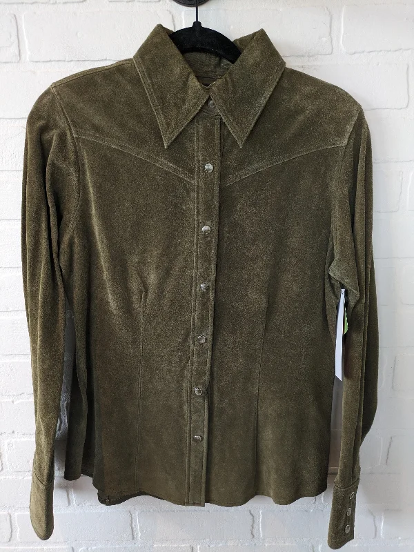 Women's Blouse with Rounded CollarTop Long Sleeve By Eddie Bauer  Size: Xs