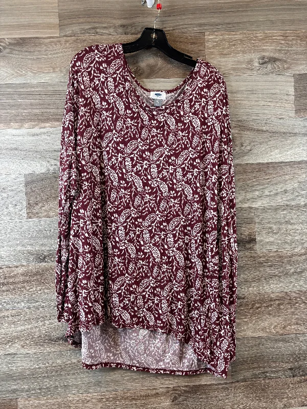 Women's Patterned BlouseTop Long Sleeve By Old Navy  Size: Xxl