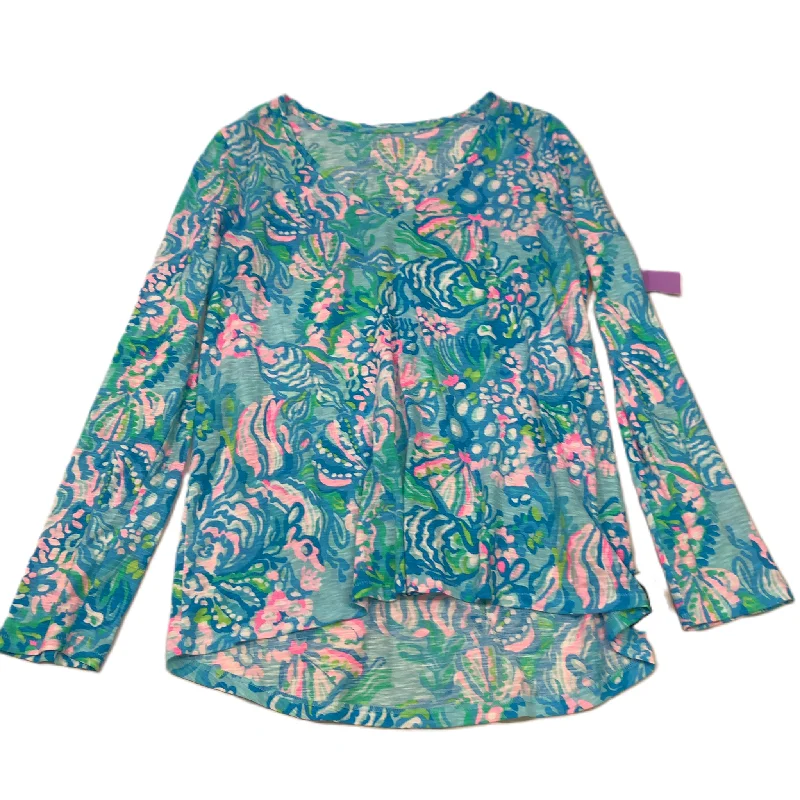 Women's Blouse with HoodTop Long Sleeve Designer By Lilly Pulitzer  Size: M